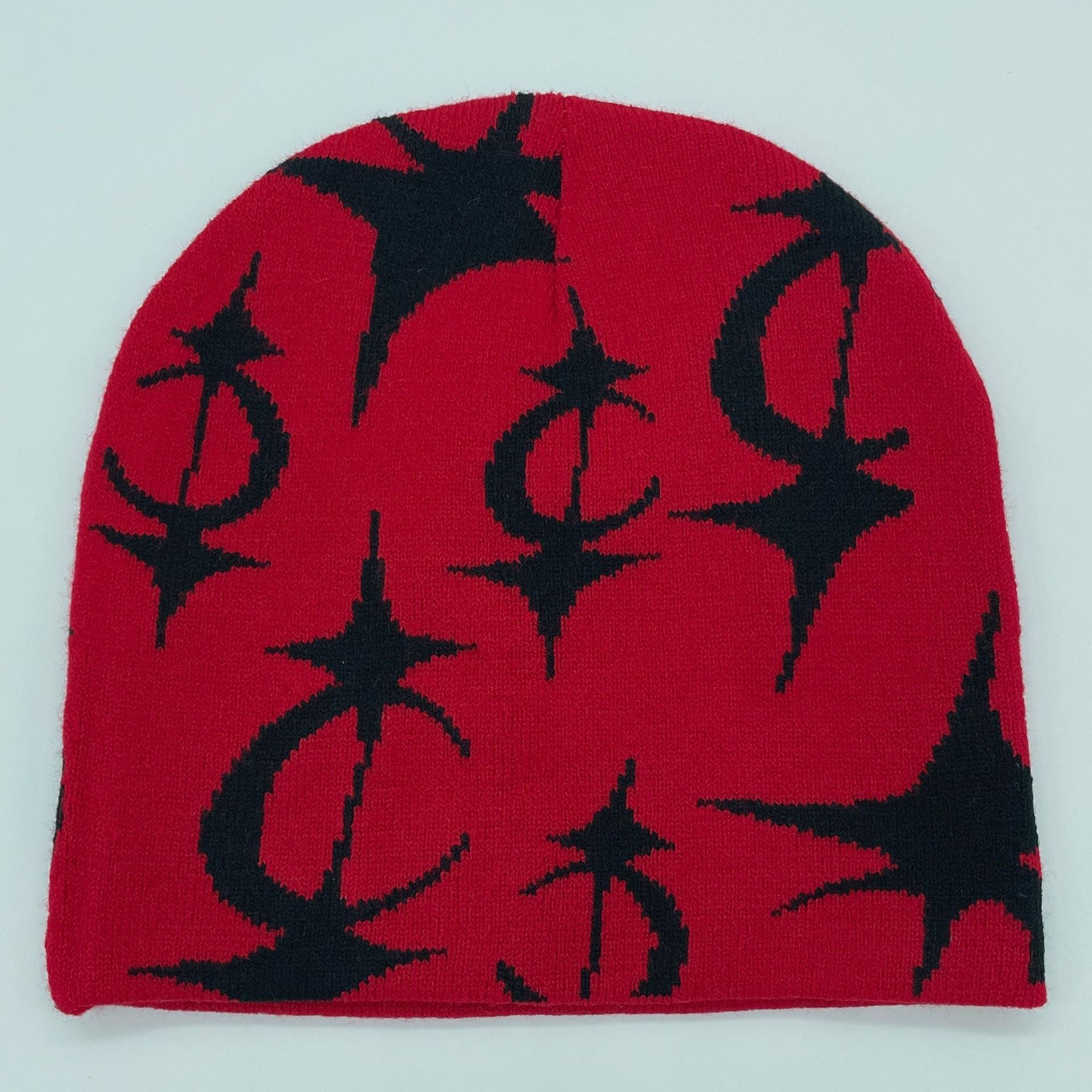 Gorro de punto en jacquard con estrella de cinco puntas