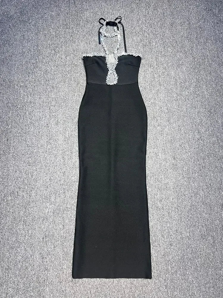 Strapless Luxury Diamond tight Long Bandage Dress