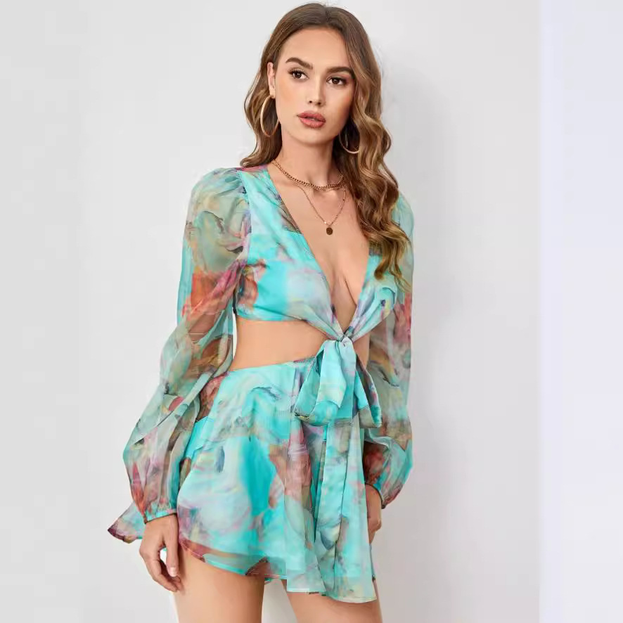 Tie Dye Belted Midi Dress