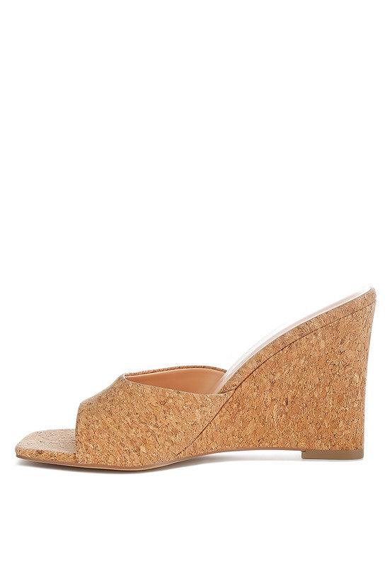 Shiloy Cork Wedge Sandals