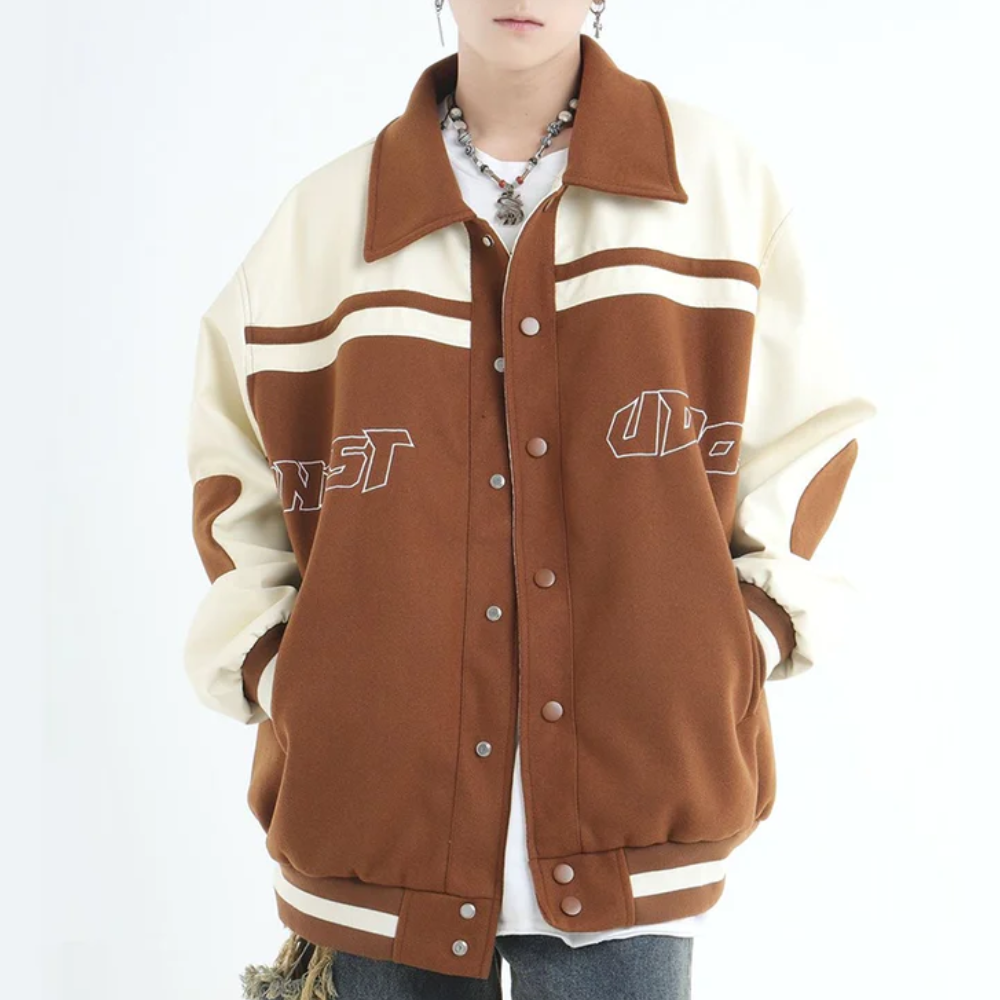 Chaqueta vintage con solapas de patchwork