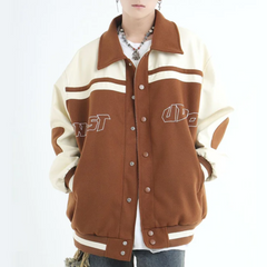 Chaqueta vintage con solapas de patchwork
