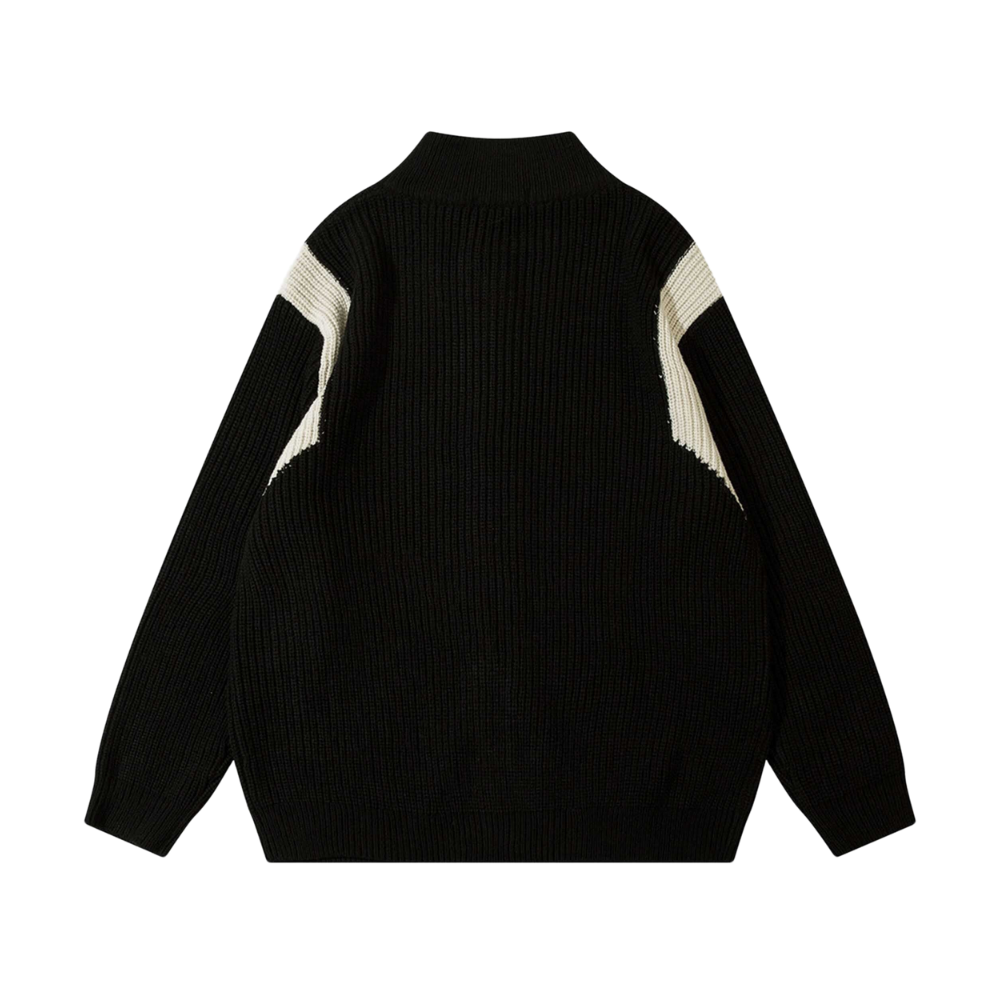 Chaqueta tipo cárdigan con bloques de color
