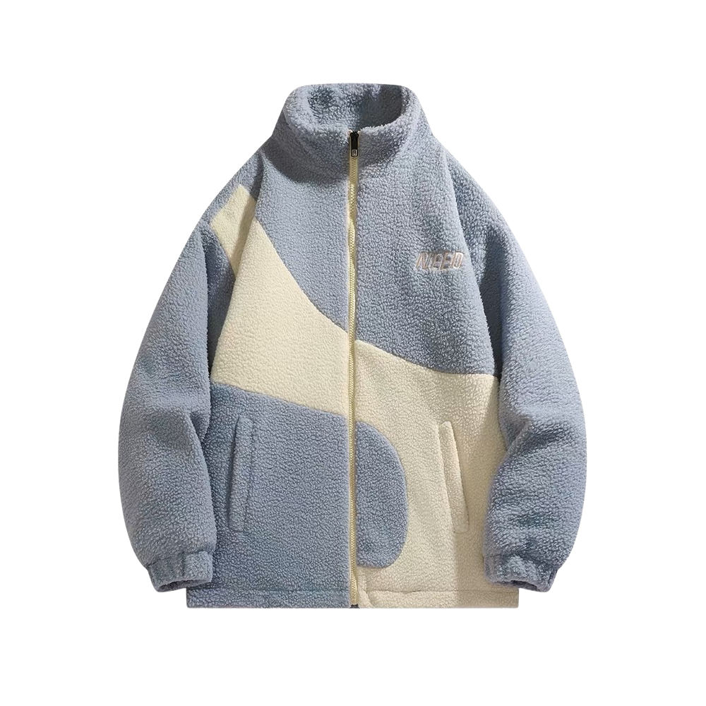 Patchwork Sherpa Coat