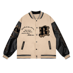 Chaqueta de béisbol con llamas creativas