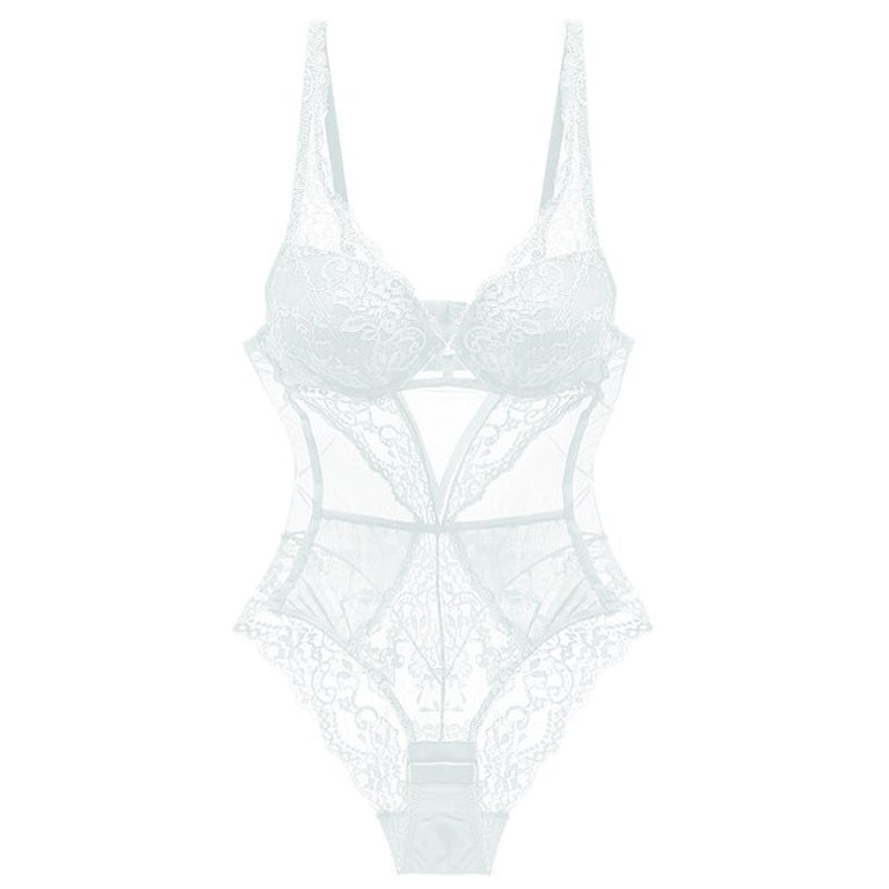 Transparent Hollow Out Push Up One Piece Lingerie