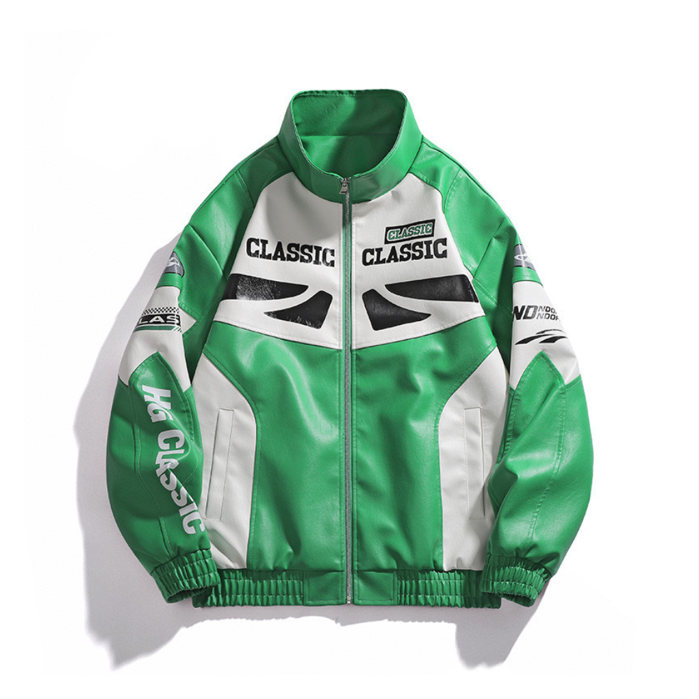 Chaqueta de motociclista vintage urbana