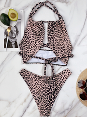 Bikini con estampado de leopardo