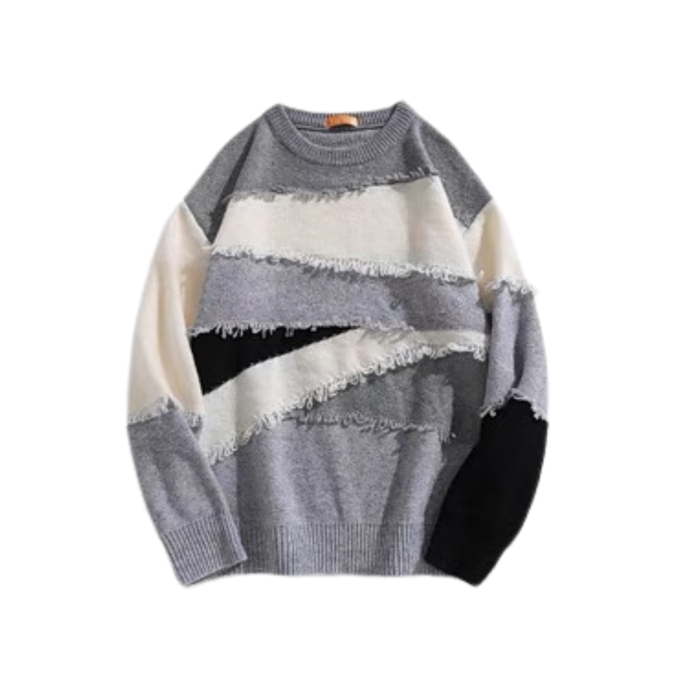 Suéter de patchwork de moda