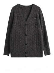 Suéter gris bordado