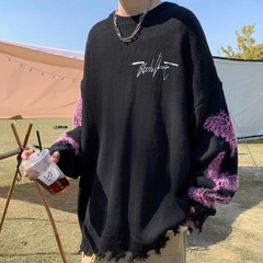 High Street Jacquard-Pullover mit Schmetterlings-Buchstaben