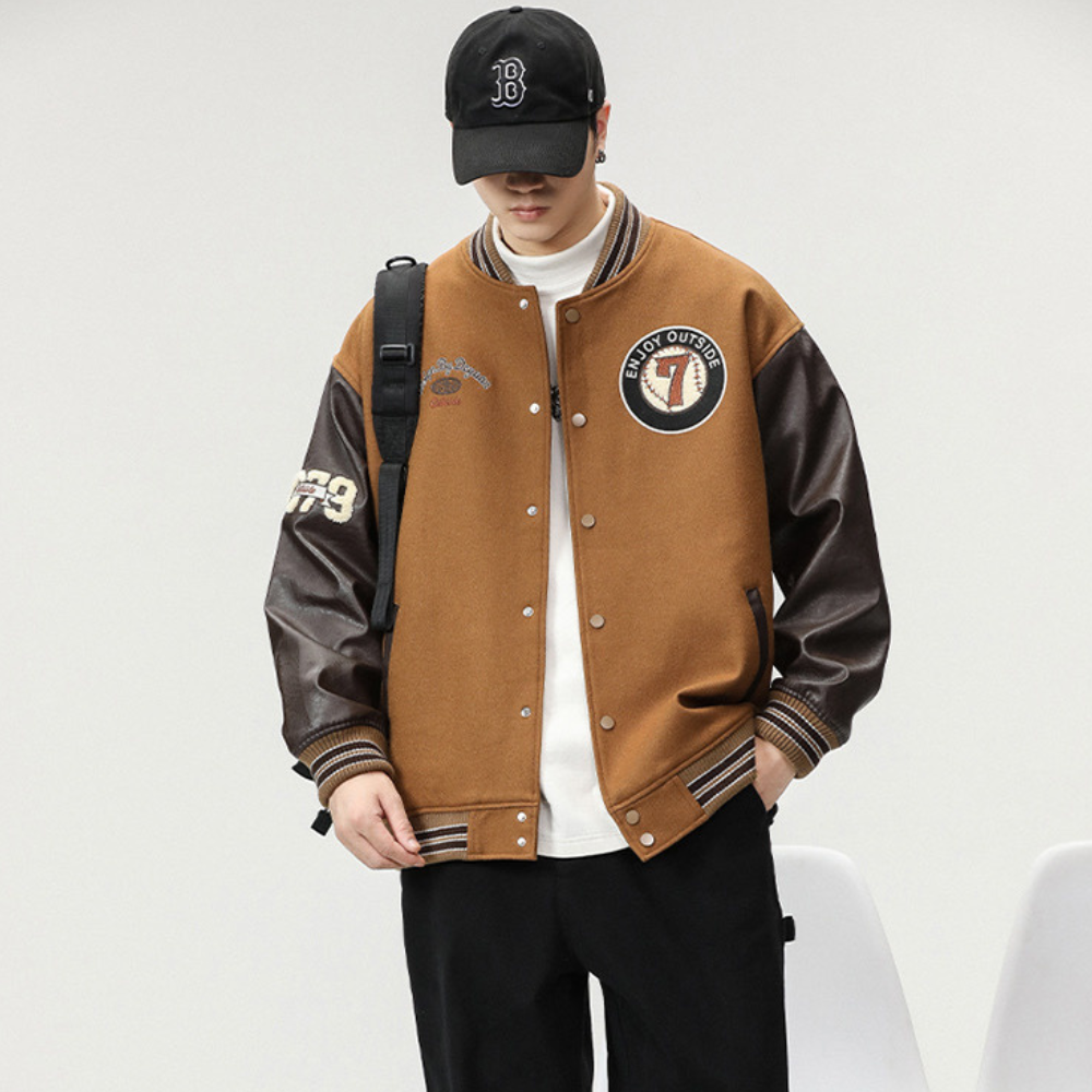Chaqueta suelta de béisbol vintage