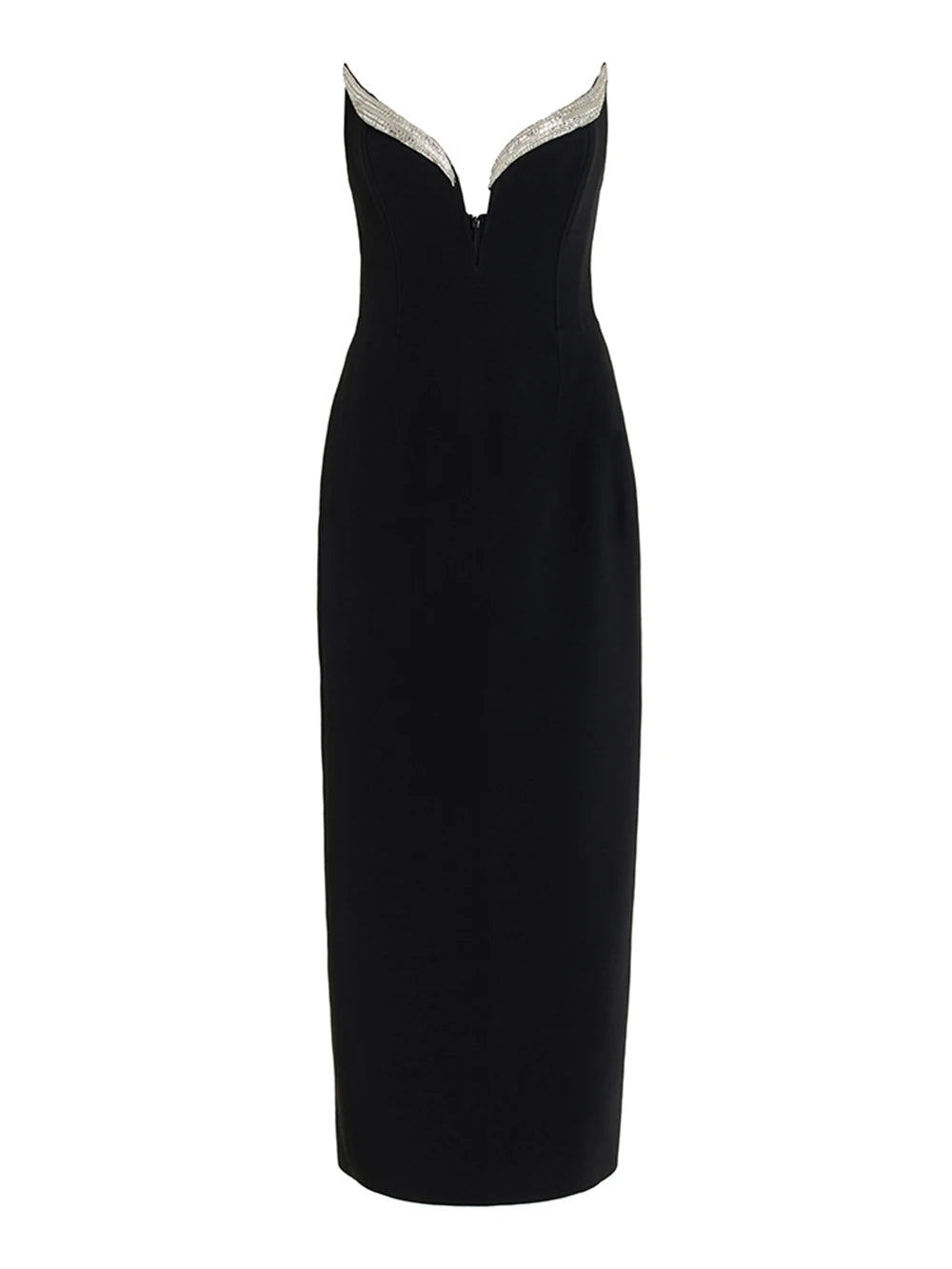 Women Autumn Sexy Strapless Backless Diamonds Maxi Long Bodycon Bandage Dress Elegant Evening Party Gowns Vestido