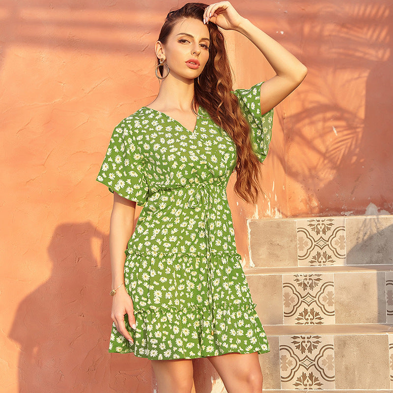 Women's clothing short sleeve casual dress