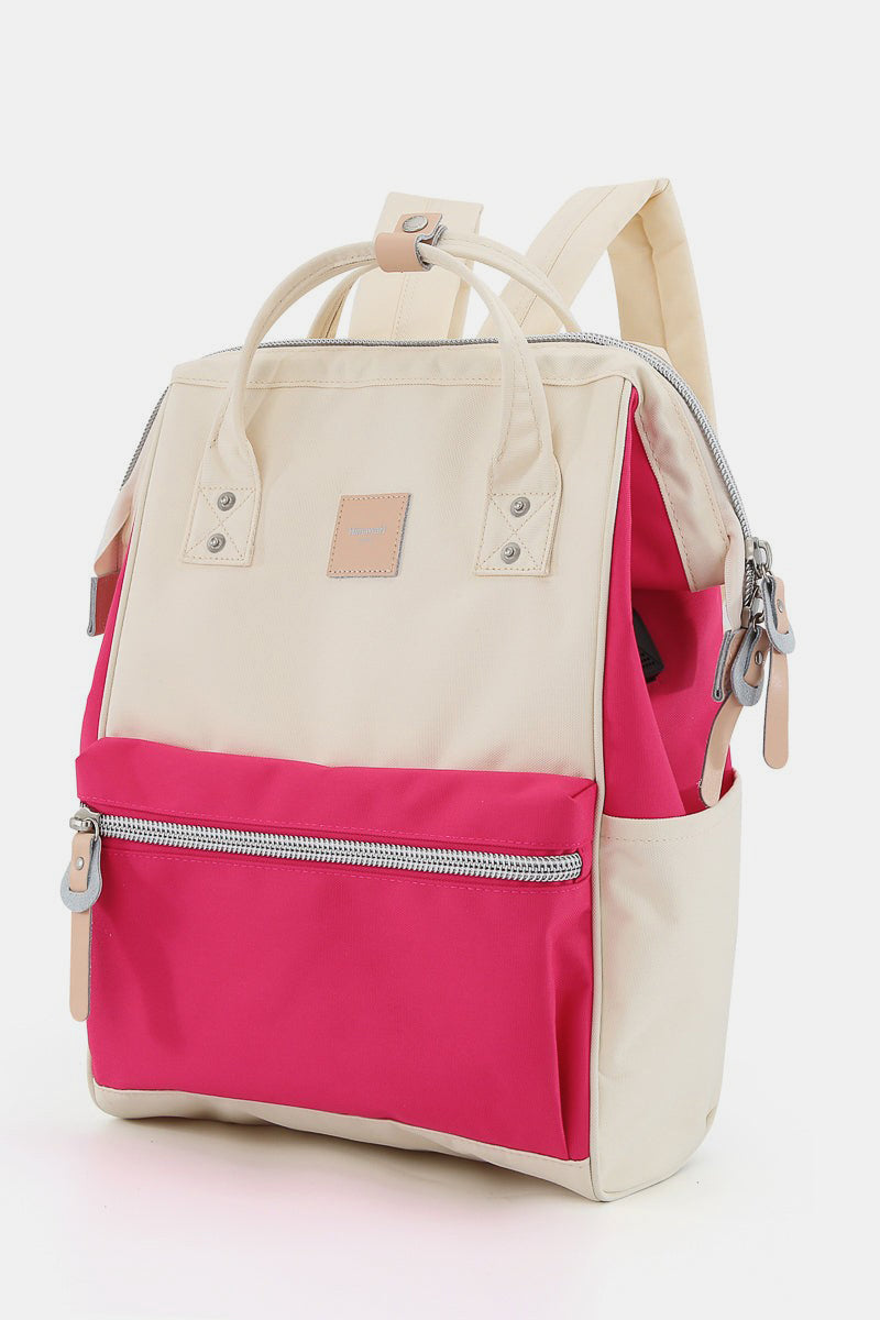 Himawari Wasserabweisender Canvas-Rucksack mit Seitentaschen 