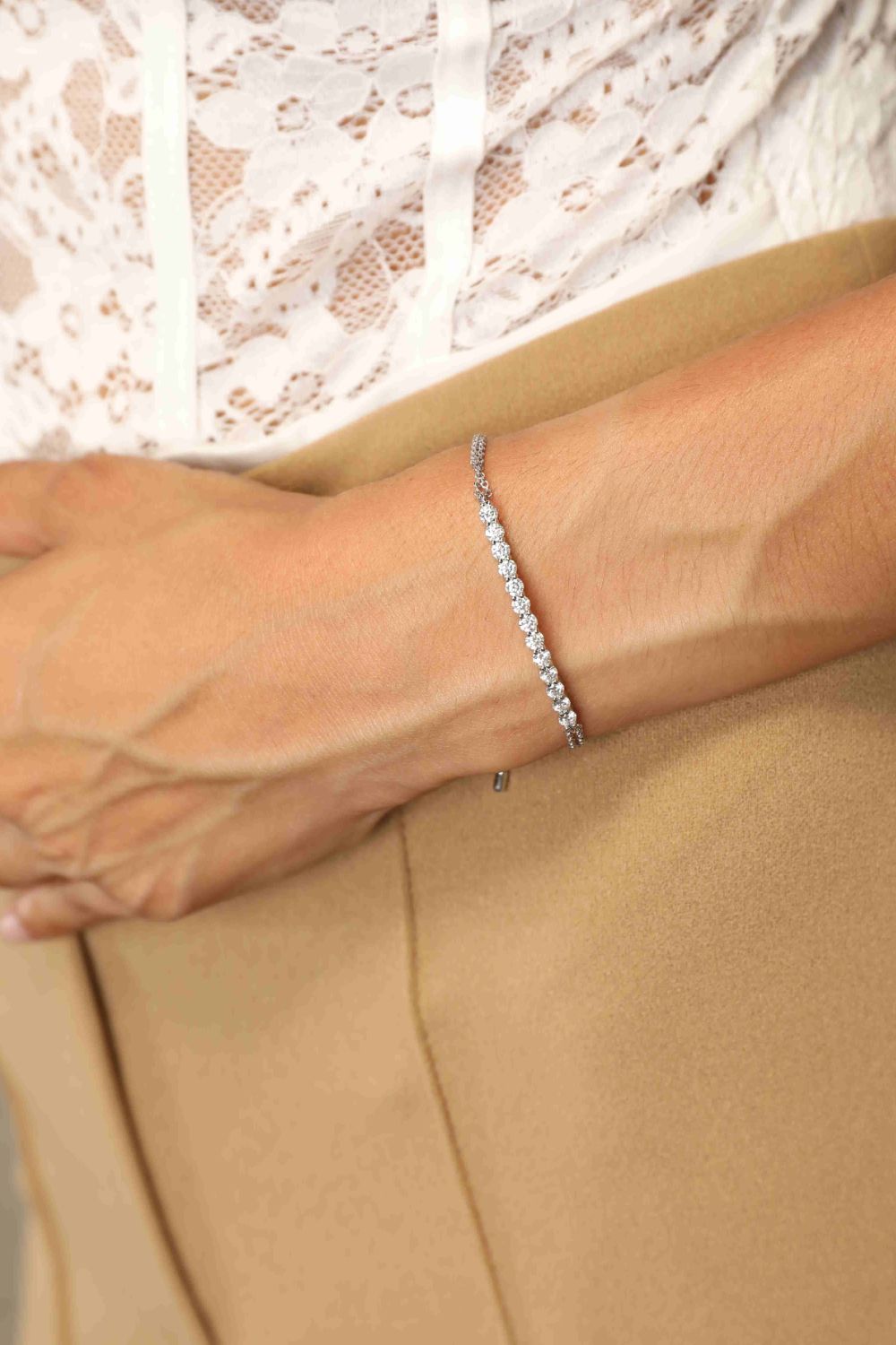 Verehrtes Moissanit-Sterlingsilber-Armband