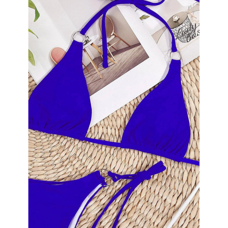 Conjunto de bikini cruzado para mujer