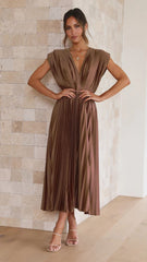 Spring/Sexy Pleated Dress INS Casual Loose Zipper Sleeveless Dress