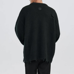 Pullover mit High Street-Muster im Used-Look