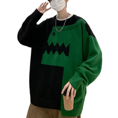 Patchwork Dinosaur Sweater