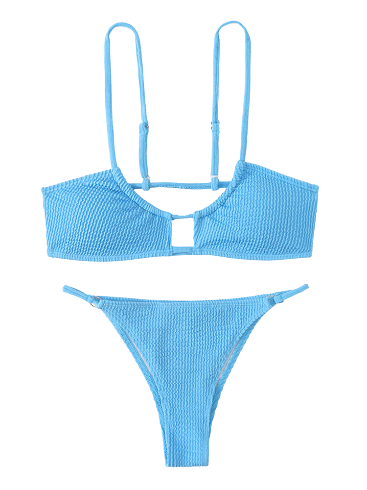 Riemchenbikini mit niedriger Taille