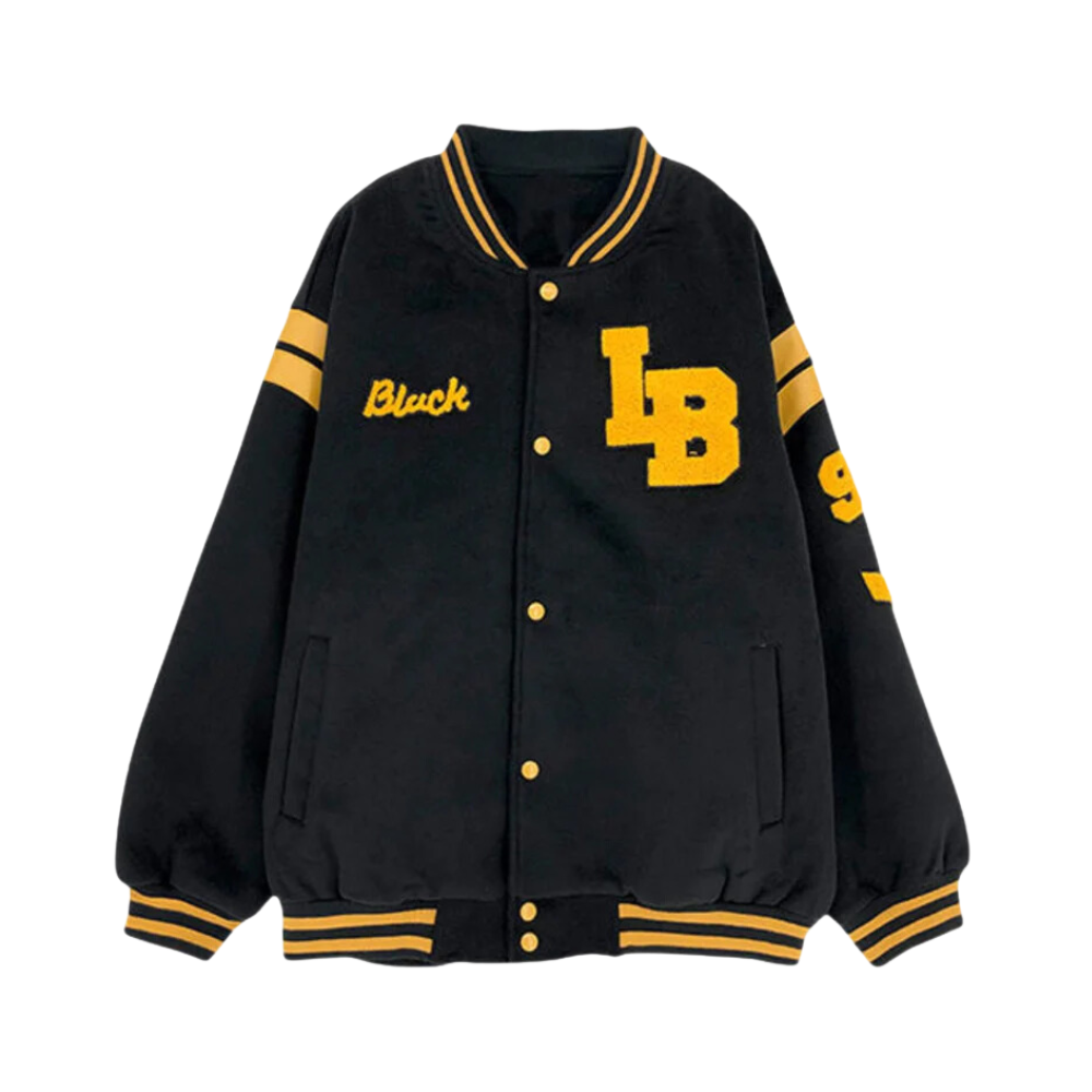 Chaqueta clásica urbana con bordado de letras