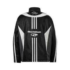 Chaqueta de cuero PU con cuello alto