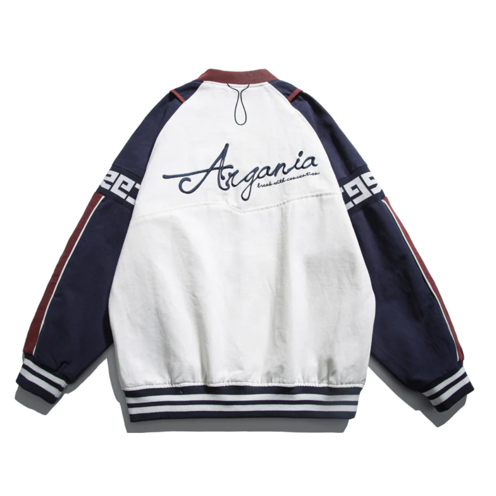 Chaqueta de béisbol vintage de carreras callejeras