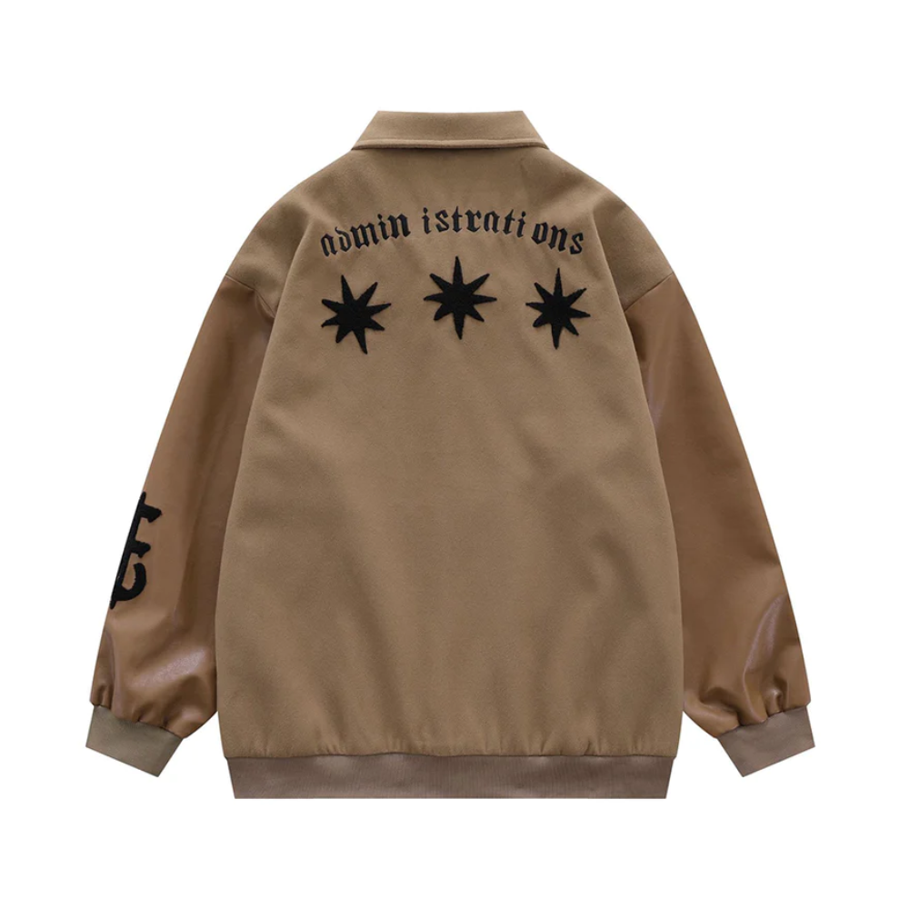 Chaqueta vintage con bordados de cruz