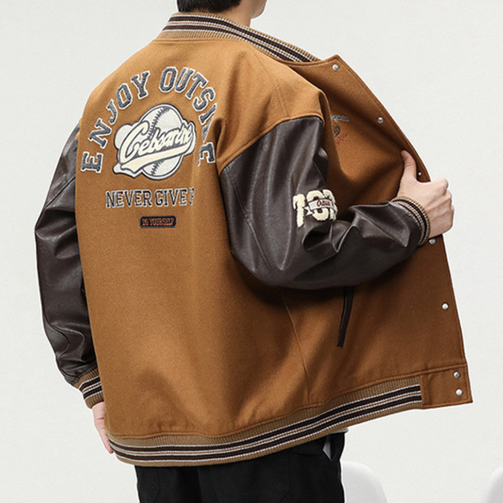 Chaqueta suelta de béisbol vintage