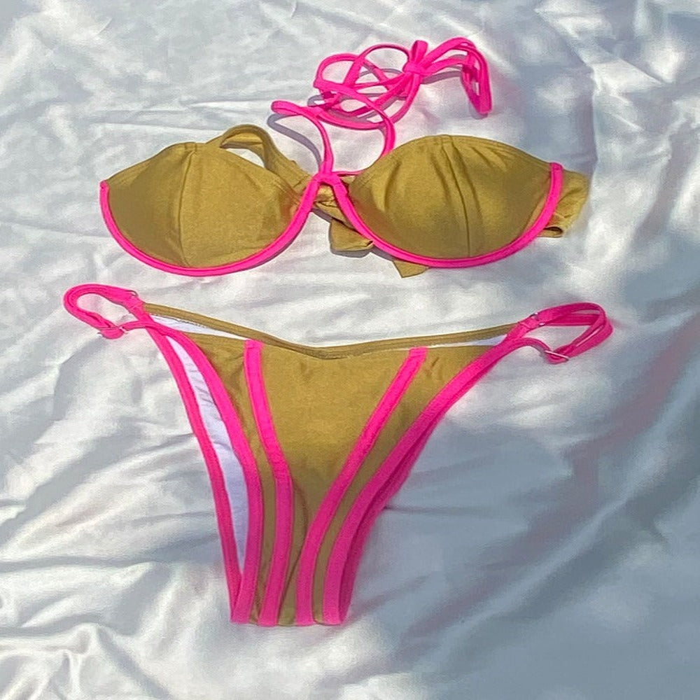 Damen Sommer Stilvolle Beachwear Bikini