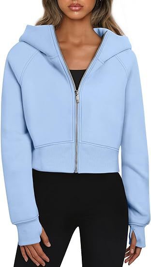 Casual Zippered Hoodie Fleece Sweatshirt