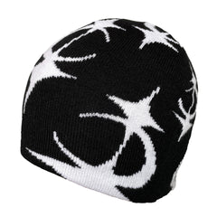 Gorro de punto en jacquard con estrella de cinco puntas