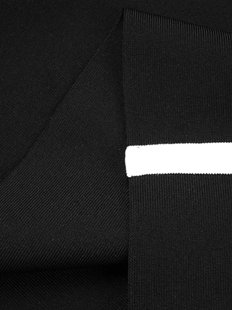 Layer Black Long Bodycon Bandage Dress