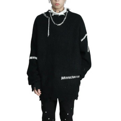 Street Ripped Knit Sweater
