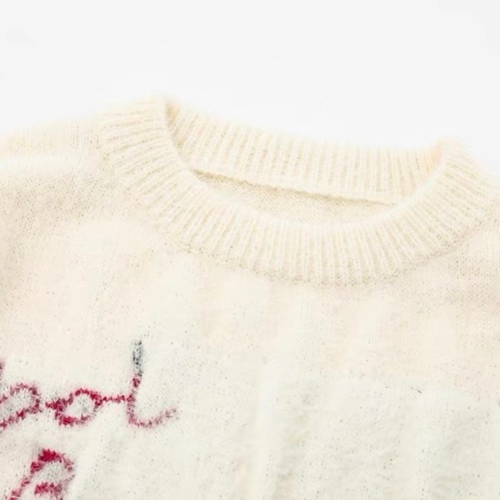 Cat Graphic Knit Sweater