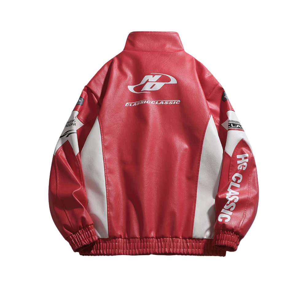 Chaqueta de motociclista vintage urbana