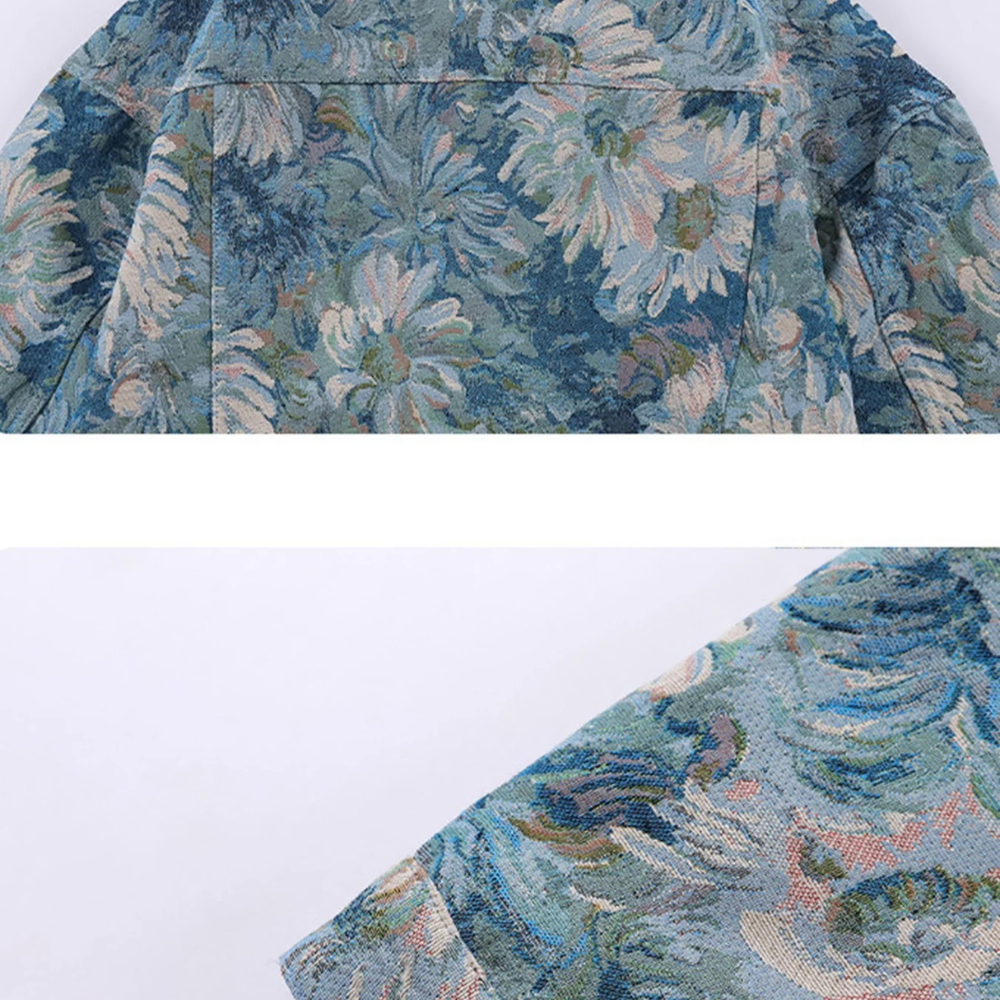 Chaqueta vaquera con flores