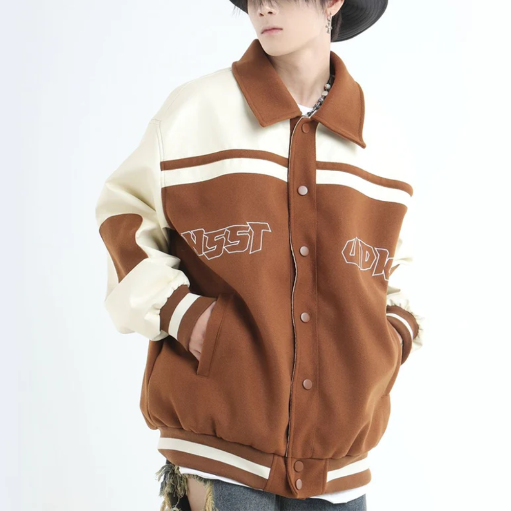Chaqueta vintage con solapas de patchwork