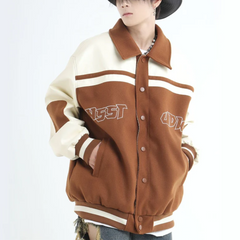 Chaqueta vintage con solapas de patchwork