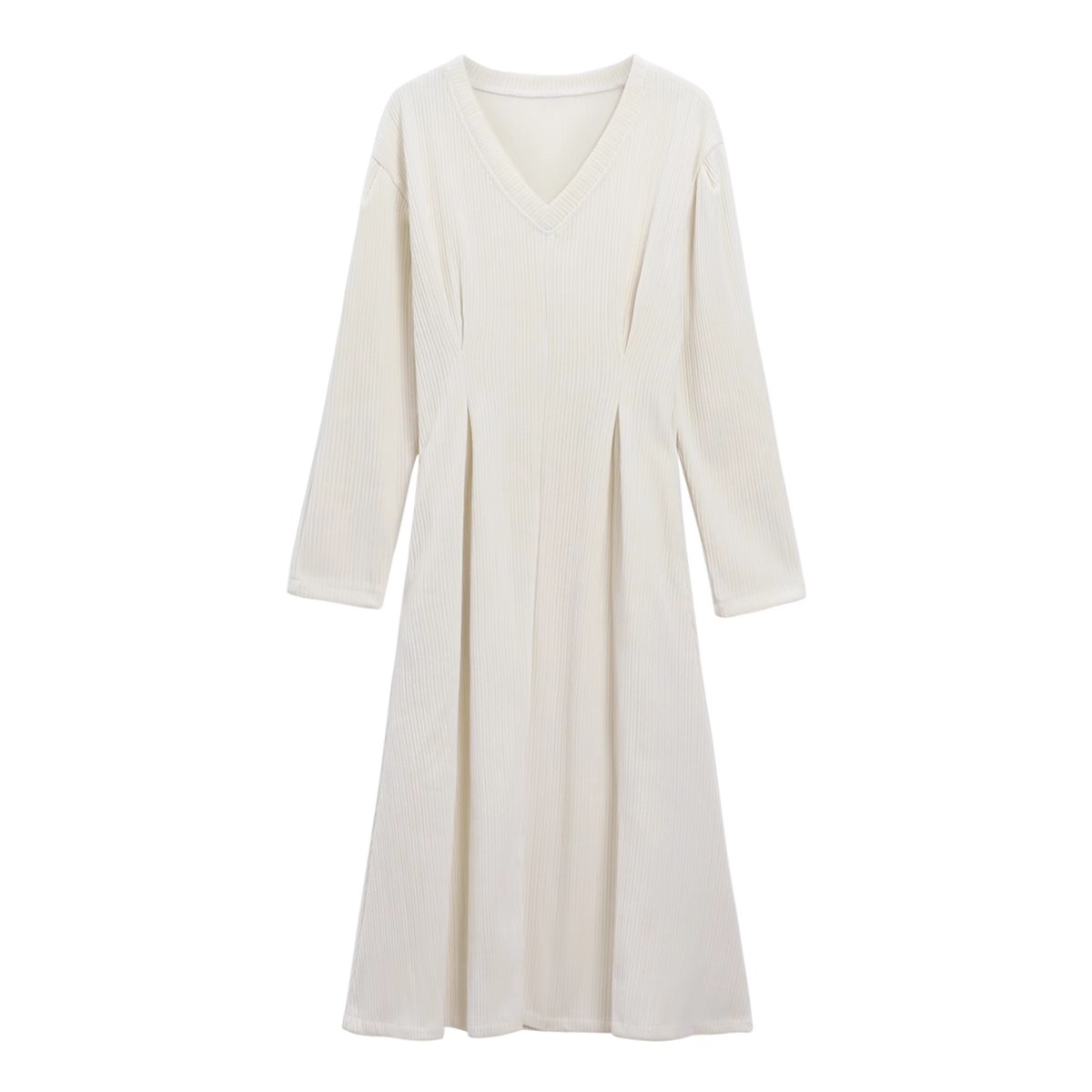 A-line V-neck long-sleeved dress in autumn