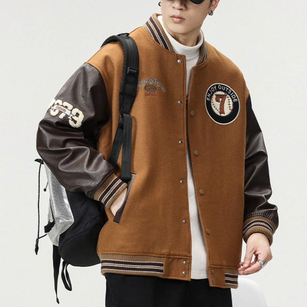 Chaqueta suelta de béisbol vintage