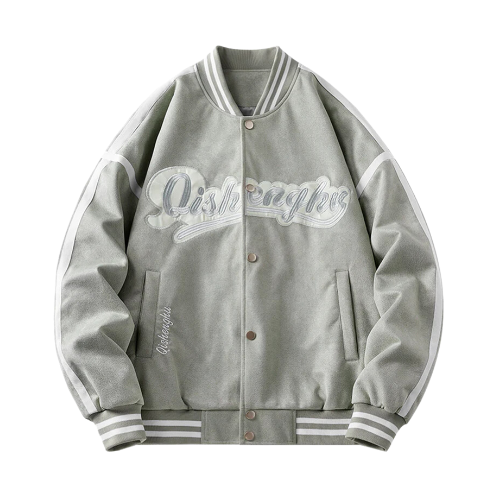 Chaqueta de ante con bordado de High Street