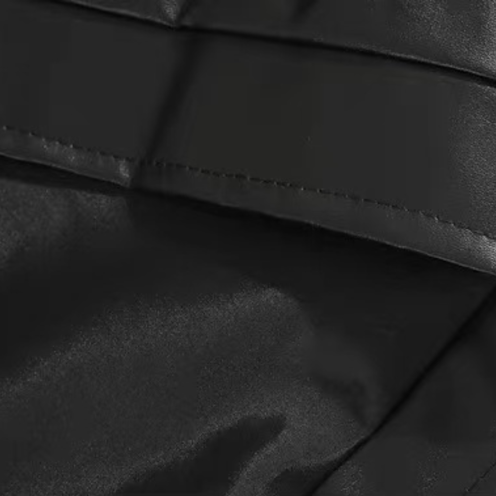 Chaqueta de cuero a rayas