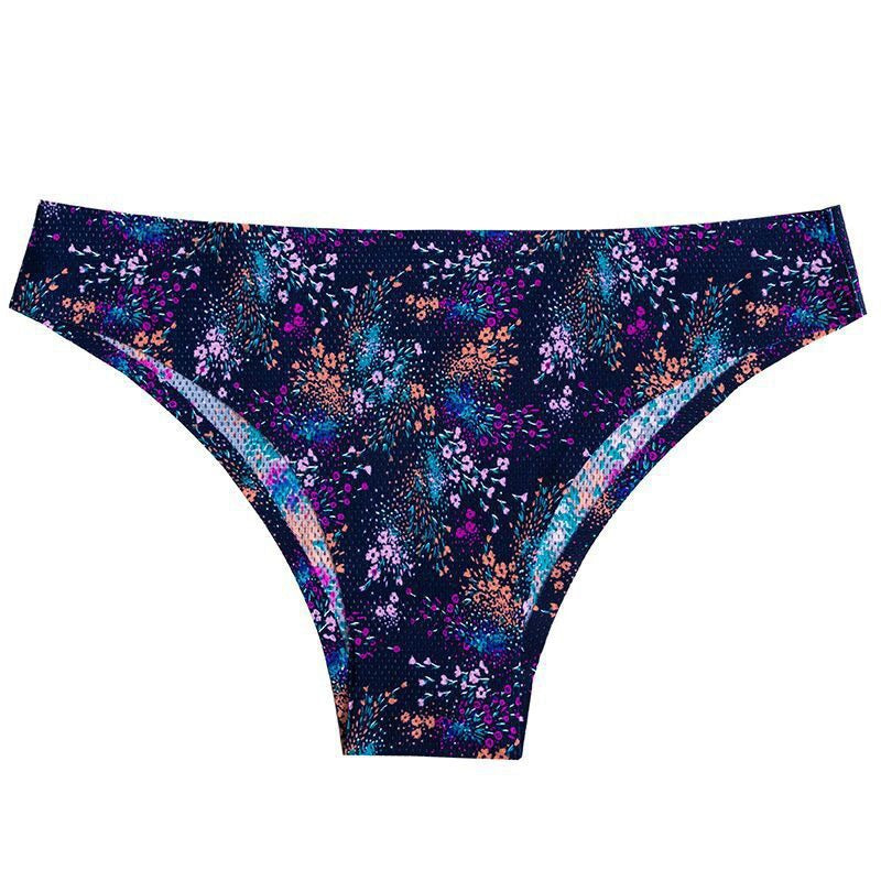 Printed Low-waist Seamless Nylon Panty