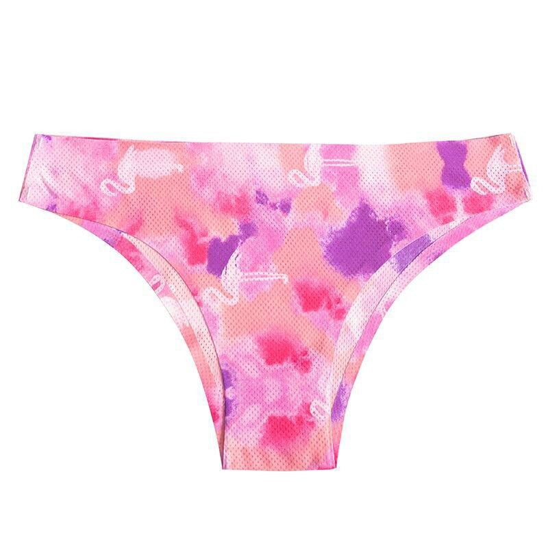 Printed Low-waist Seamless Nylon Panty