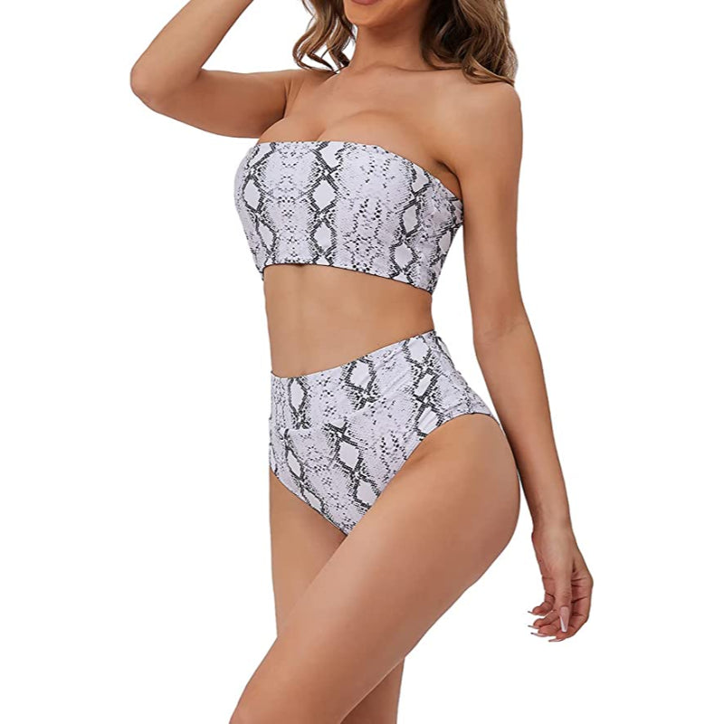 Bandeau Bikini Set Swimsuits With Shoulder Strap