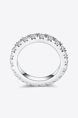 Adored 2,3 Karat Moissanit 925 Sterling Silber Eternity Ring