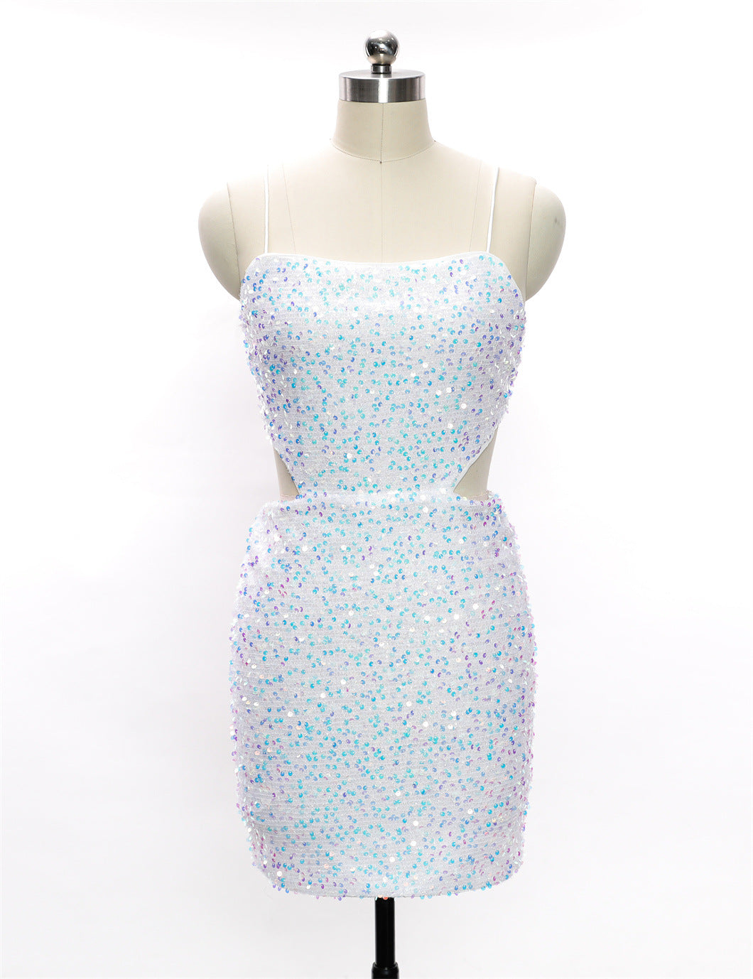 Sexy Dress Solid Color Sling Hot Girl Sequin Skirt Short