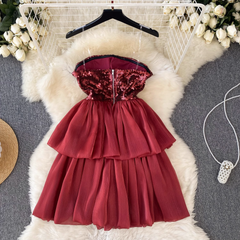 A-line Red Party Dress